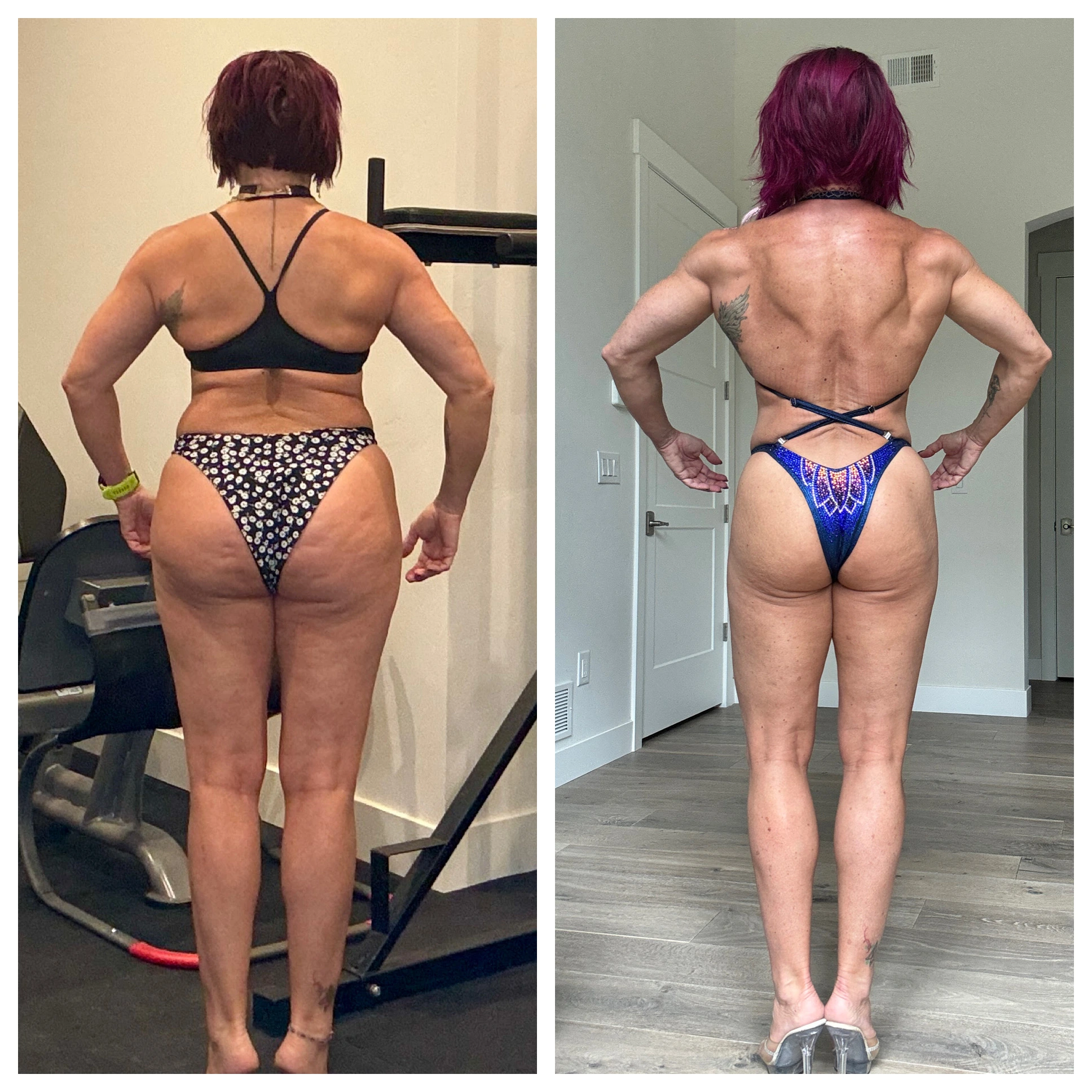 alt="before and after menopause fitness transformation rebuilding metabolism with weight training"